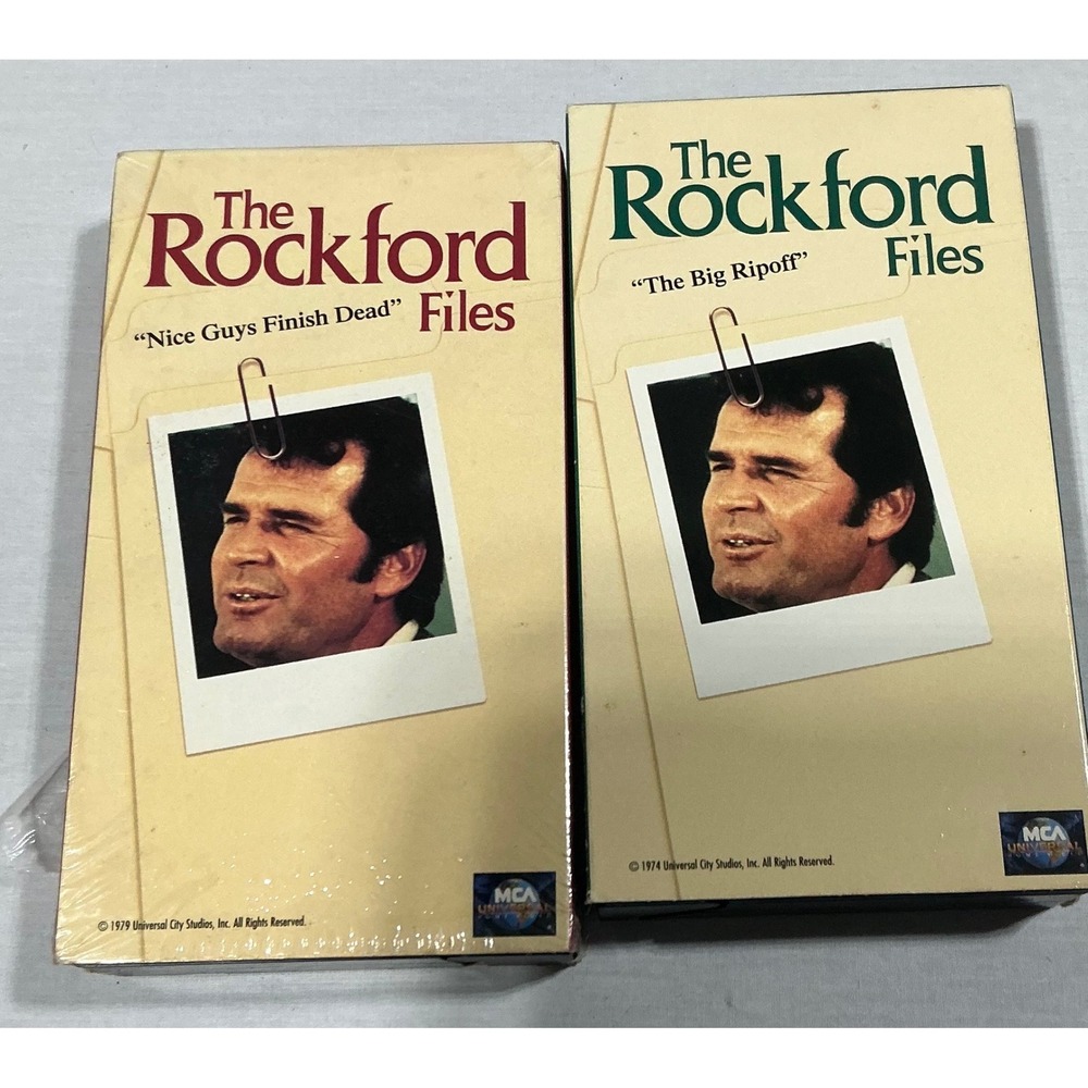 Rockford Files VHS Lot Nice Guys Finish Dead & The Big Ripoff James‎ Garner